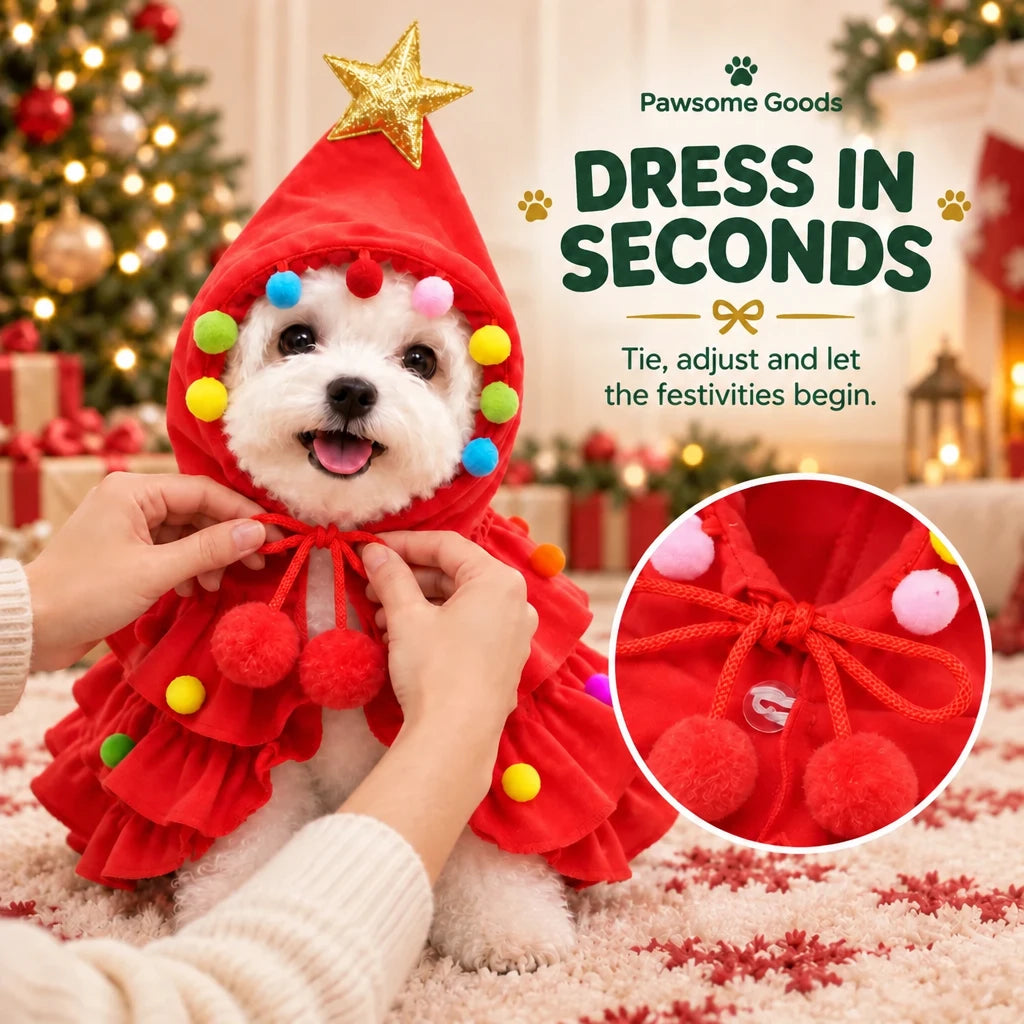 Tie-on closure, dress your pet in seconds
